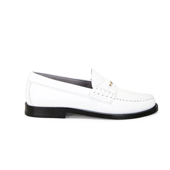 BURBERRY Leather Loafer in Optic White NWB Size 36.5 - Picture 1 of 10